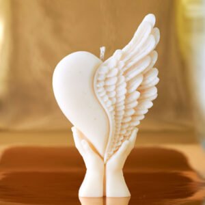 Fließkerze - beflügeltes Herz